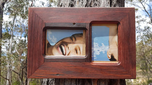 Rustic Timber Multi Photo Frame for 2 Photos