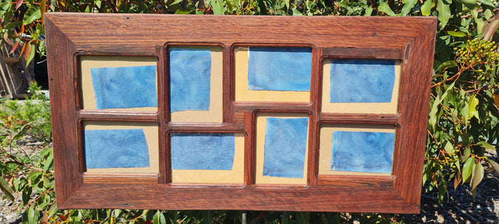 8 Photo Multi Opening Custom Design Picture Frame made with Australian Recycled Timber