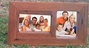 Rustic Timber Multi Photo Frame for 2 Photos