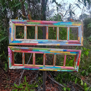 Rustic Timber Picture Frame for 6 Photos in Australian recycled hardwood