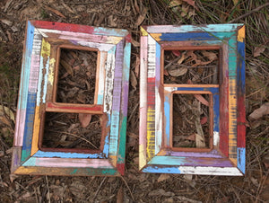 Rustic Timber Multi Photo Frame for 2 Photos