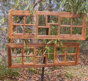 12 Photo Frame in Recycled Timber. A Multi Picture Photo Frame.