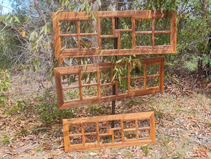 12 Photo Frame in Recycled Timber. A Multi Picture Photo Frame.