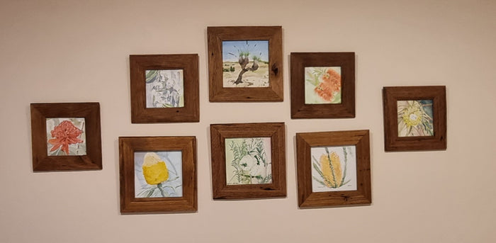 Square Photo Frames 7cms wide surround made in Australian recycled timbers